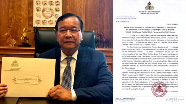 观察人士：柬埔寨已就边界争议向国际法院起诉泰国